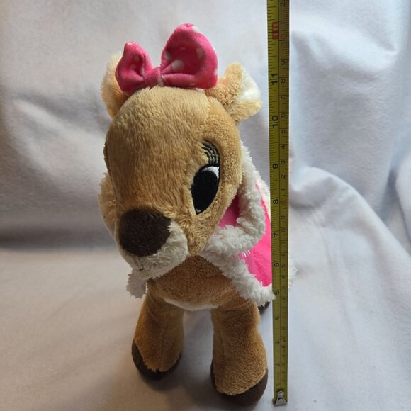 Dan Dee Clarice Reindeer Plush Rudolph Stuffed Animal Girlfriend Pink Bow Cape - Picture 9 of 9
